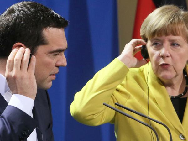 Verständigungssschwierigkeiten? Angela Merkel und Alexis Tsipras. 