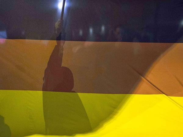 Wer hinter welcher Fahne steht. Die Pegida-Demonstrationen haben die Flüchtlingsdebatte radikalisiert. 