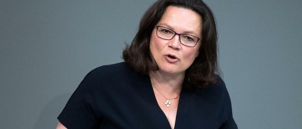 SPD-Chefin Andrea Nahles will Leistungskürzungen für jüngere Hartz-IV-Empfänger abschaffen.