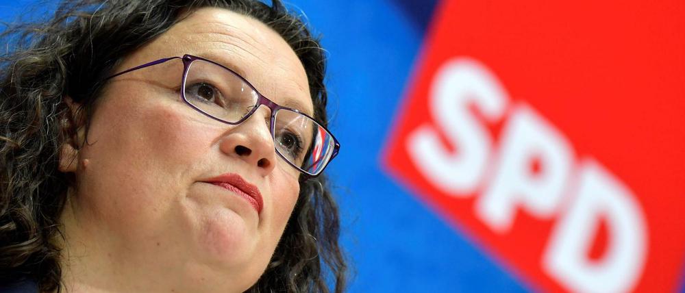 Die SPD-Fraktionsvorsitzende Andrea Nahles stellt sich zur Wiederwahl. 