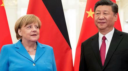 Bundeskanzlerin Angela Merkel, hier mit dem chinesischen Präsidenten Xi Jinping, trieb das Investitionsschutzabkommen der EU mit China voran.