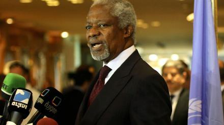 Seine Appelle bleiben ungehört: Syrien-Sonderbeauftragte Kofi Annan in Damaskus.