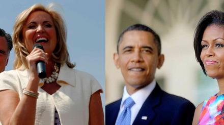 Darf ich meinen Mann vorstellen? Im Rennen um das Weiße Haus sind Ann Romney (links) und Michelle Obama (rechts) beliebter als ihre Ehemänner. Der eine gilt als spröde, der andere als verkopft.