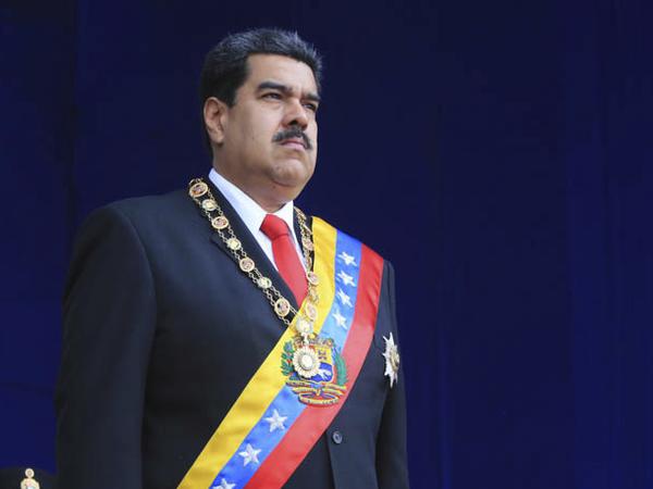 Nicolas Maduro auf einem Foto des Präsidentenpalastes von Miraflores