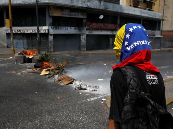 Protest gegen die Regierung Maduro in Caracas. 