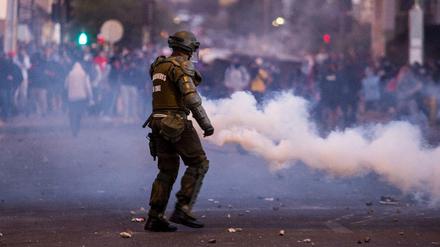 Auch in Antofagastas gab es Auseinandersetzungen zwischen Polizei und Demonstranten. 