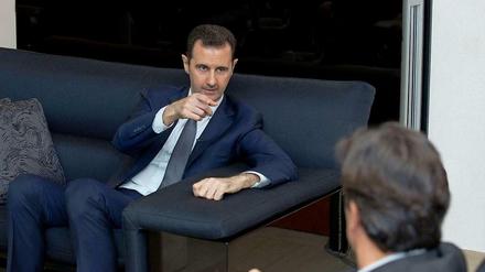 Der syrische Präsident Baschar al-Assad im Interview mit der französischen Zeitung "Le Figaro". 