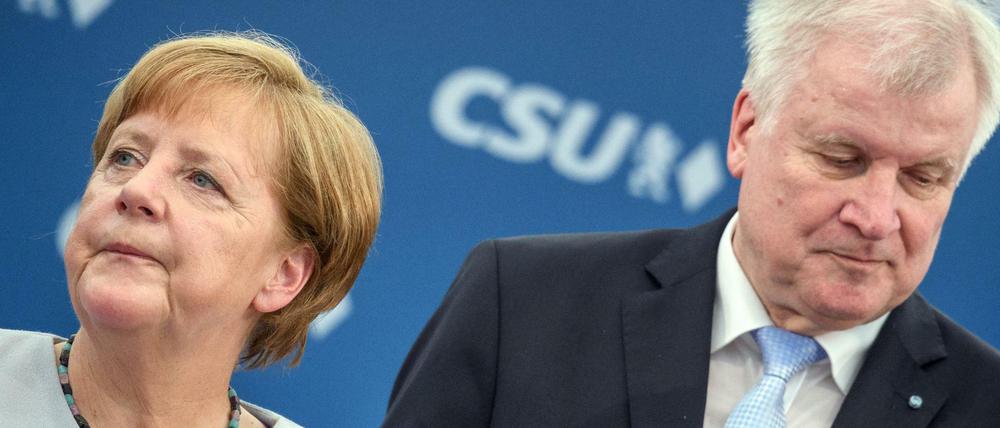 Bundeskanzlerin Angela Merkel (CDU) und Innenminister Horst Seehofer (CSU).