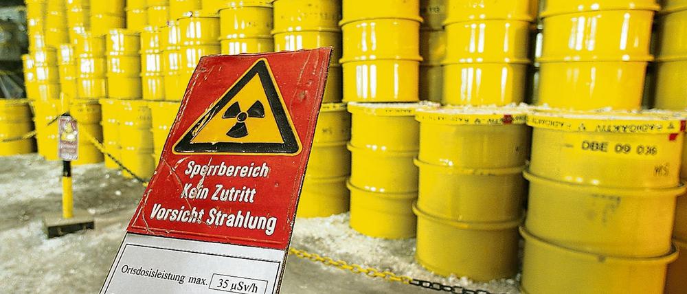 In rund 500 Metern Tiefe lagern im Endlager in Morsleben (Bördekreis) Fässer mit Atommüll, aufgenommen 21.10.2009. 