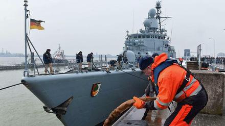 Leinen los. Die Bundeswehr will die Fregatte "Augsburg" ins Mittelmeer schicken
