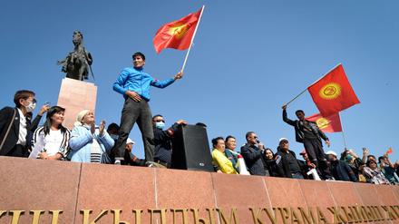 Erfolgreiche Proteste: Die Parlamentswahlen in Kirgistan wurde für ungültig erklärt.
