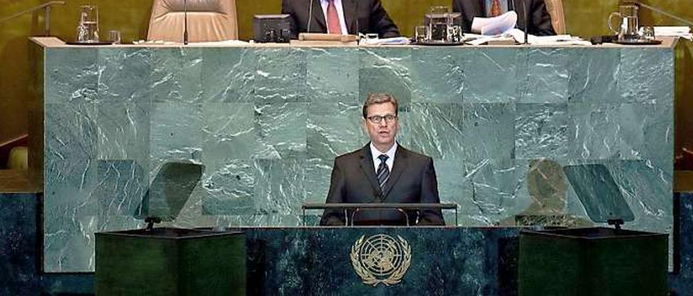 Auch Bundesaußenminister Guido Westerwelle hat sich in seiner Rede vor der Generalversammlung am Montag mehr Druck auf Syrien gefordert.