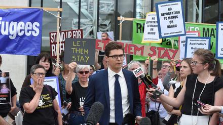 Anwalt Daniel Webb vom Zentrum für Menschenrechte und Gesetze (HRLC) kritisierte in Canberra das Urteil des Obersten Gerichtshofs. 