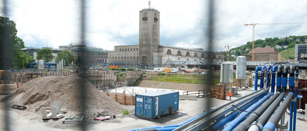 Die Baustelle des milliardenschweren Bahnprojekts Stuttgart 