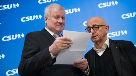 Horst Seehofer und der CSU-Landtagsabgeordnete Alfred Sauter im Jahr 2018.