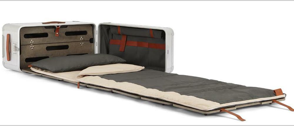 Das Bett aus dem Koffer: "Bank Bedstation" von Marc Sadler.