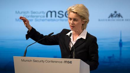 Verteidigungsministerin Ursula von der Leyen bei der 52. Sicherheitskonferenz in München. 