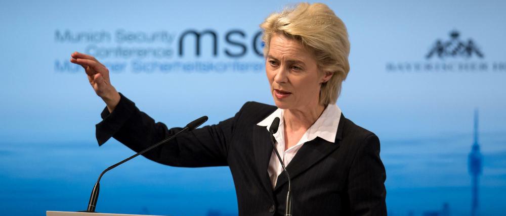 Verteidigungsministerin Ursula von der Leyen bei der 52. Sicherheitskonferenz in München. 