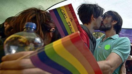 Das erste Mal - seit 2010. Homosexuellen-Parade am Sonntag in Belgrad.