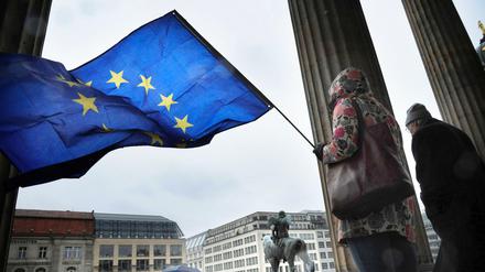 Deutschlandweit sind derzeit Kundgebungen, die zum Zusammenhalt Europas aufrufen.