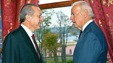 Zwischen US-Vizepräsident Biden und dem türkischen Präsidenten Erdogan gibt es wenig Annäherung.