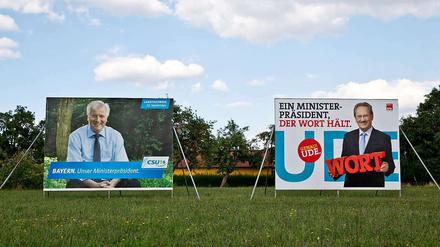  Am Sonntag wird in Bayern gewählt: Ministerpräsident Horst Seehofer (links) tritt gegen den Herausforderer Christian Ude an.