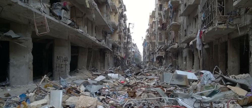 In Trümmern. Wie hier in Aleppo sieht es in vielen Regionen Syriens aus. Foto: Imago