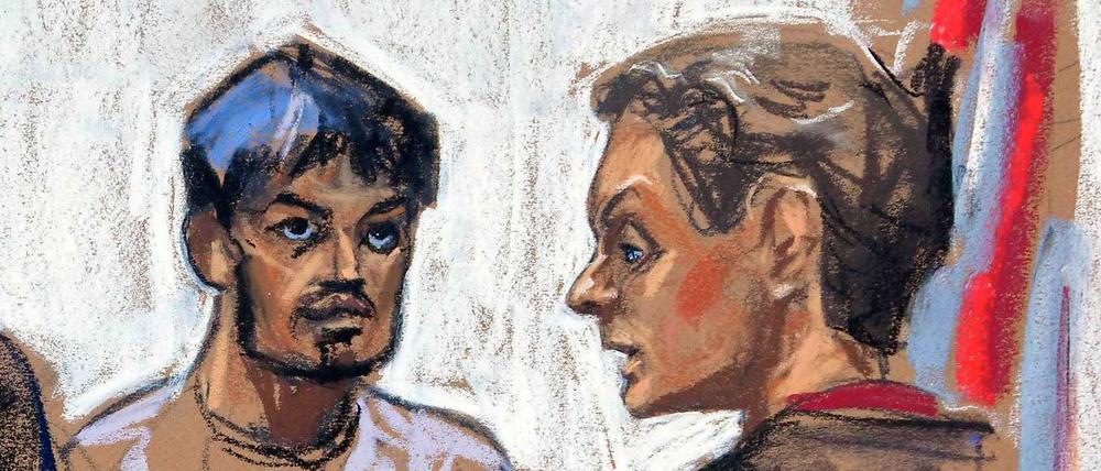 Vor der Richterin in New York: Der aus Bangladesch stammende 21-jährige Nafis