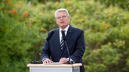 Bundespräsident Joachim Gauck während seiner Rede am 1. September in Danzig. 
