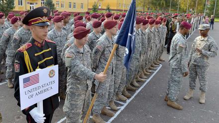 Bei der Eröffnungszeremonie: Manöverteilnehmer der US-Armee.