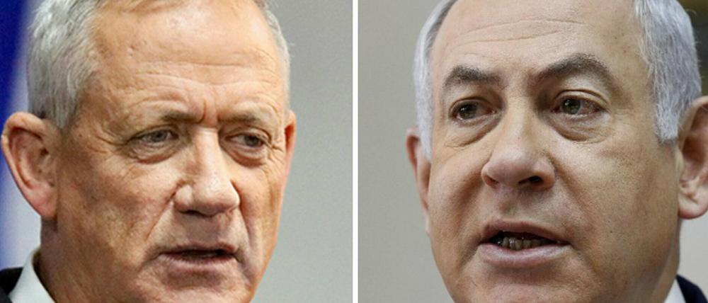 Weg frei für die Gemeinsame Regierung: Benny Gantz (links) und Israels Premierminister Benjamin Netanjahu. 