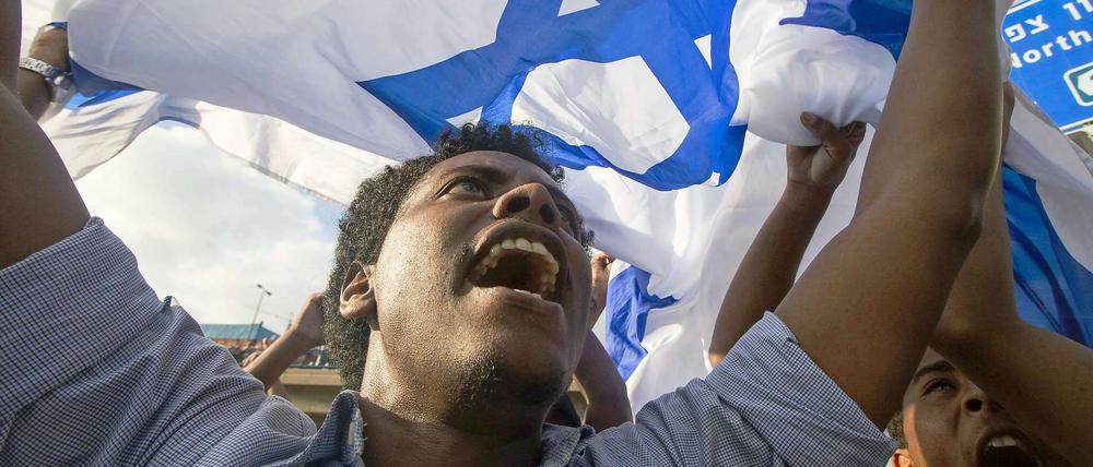 Am Wochenende protestierten äthiopische Juden in Israel. 