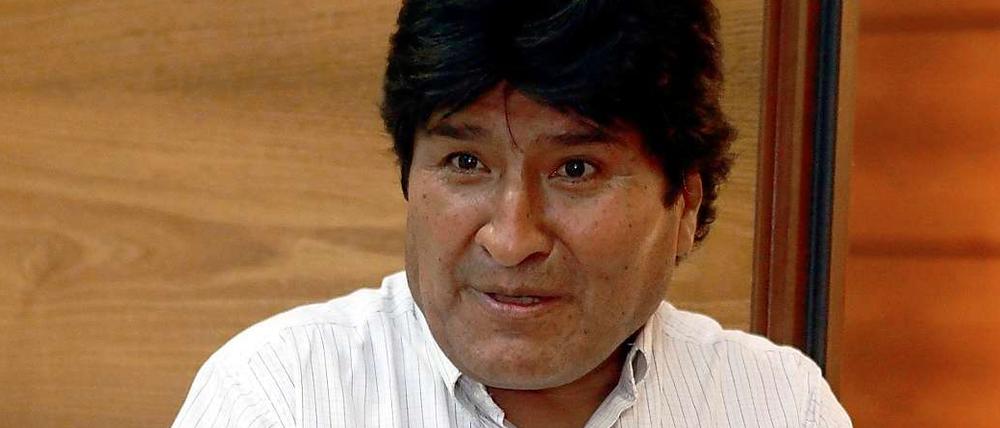 Der bolivianische Präsident Evo Morales am Wiener Flughafen.
