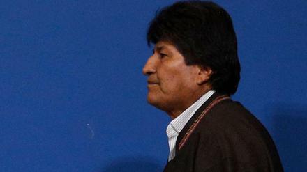 Evo Morales kurz vor seinem Rücktritt