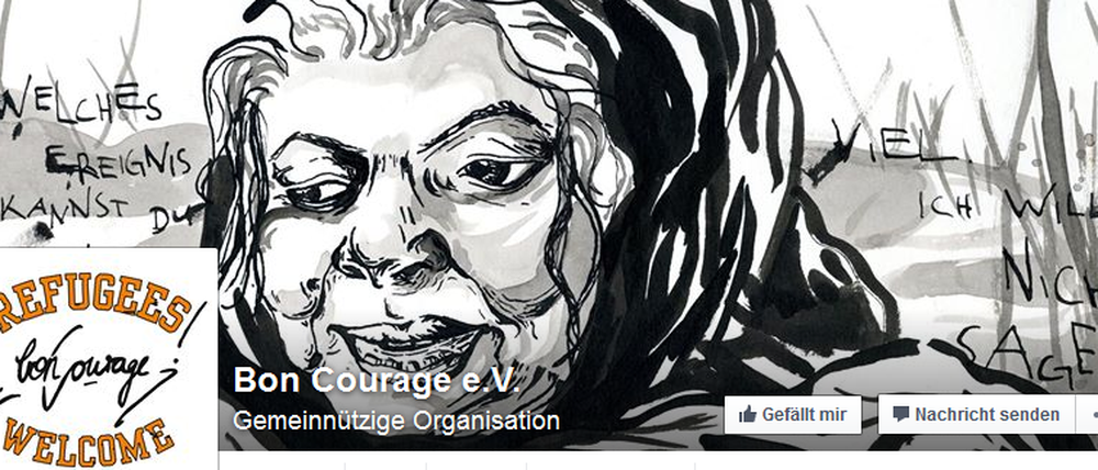 Auftritt des Vereins "Bon Courage" auf Facebook
