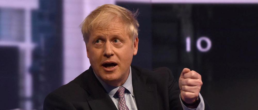 Favorit für 10 Downing Street: Boris Johnson bei einer Debatte der BBC 