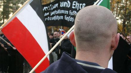 Aufmarsch von Neonazis in Halbe, Brandenburg (Archivbild) 