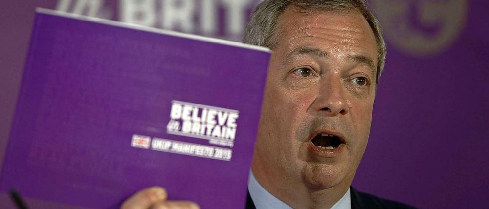 Wahlkampf in Großbritannien: Der Chef der EU-feindlichen Ukip, Nigel Farage.