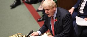 Jetzt hat er sich durchgesetzt: Boris Johnson bei der Debatte, an deren Ende für sein Neuwahlen-Gesetz gestimmt wurde. 