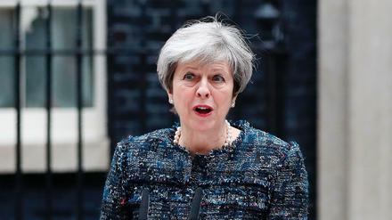 Die britische Premierministerin Theresa May in der Downing Street 10 in London.