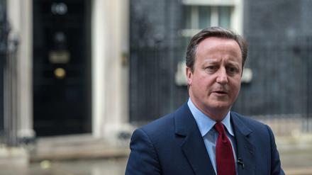 Der britische Premier David Cameron bei seiner Rücktrittserklärung vor 10 Downing Street in London 