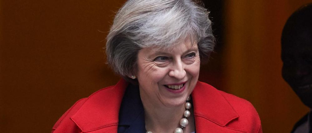 Die britische Premierministerin May am Mittwoch beim Verlassen ihres Amtssitzes in London.