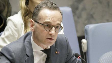 Der Bundesaußenminister Heiko Maas (SPD) leitet die Sitzung des UN-Sicherheitsrates.