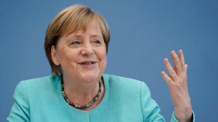 Bundeskanzlerin Angela Merkel bei ihrer letzten Sommer-Pressekonferenz.