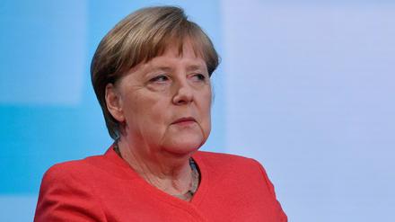 Bundeskanzlerin Angela Merkel (CDU) im ARD-Hauptstadtstudio. 