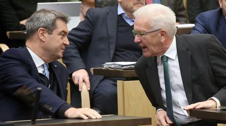 Sind zurzeit keine guten Freunde: Markus Söder (CSU) und Winfried Kretschmann (Grüne).