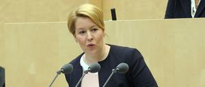 Bundesfamilienministerin Franziska Giffey (SPD) am Freitag im Bundesrat. 