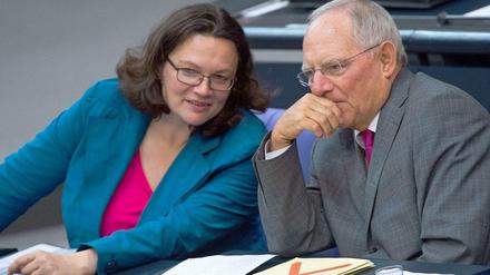 Andrea Nahles und Wolfgang Schäuble.