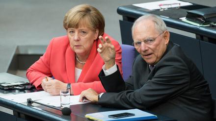 Bundeskanzlerin Angela Merkel und Finanzminister Wolfgang Schäuble.