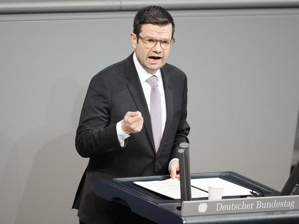Bundesjustizminister Marco Buschmann (FDP) im Bundestag
